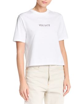 Versace Versace Crystal Logo Tee