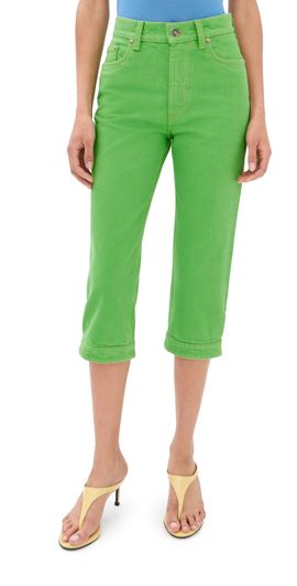 Versace Versace Denim Capri Jeans Pale Green