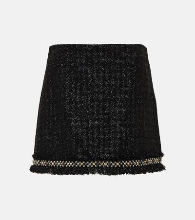 Versace Versace Embellished metallic tweed miniskirt