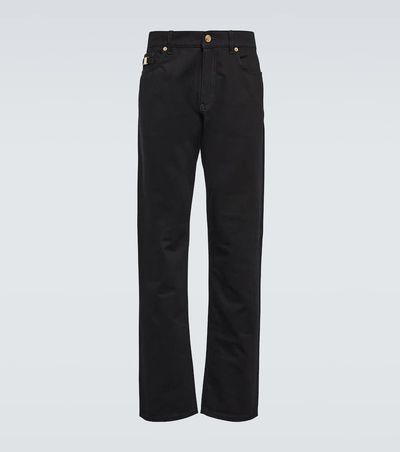 Versace Versace Embellished mid-rise straight jeans