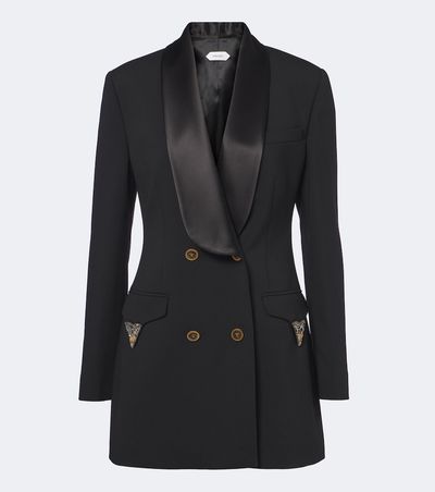 Versace Versace Embellished wool tuxedo jacket