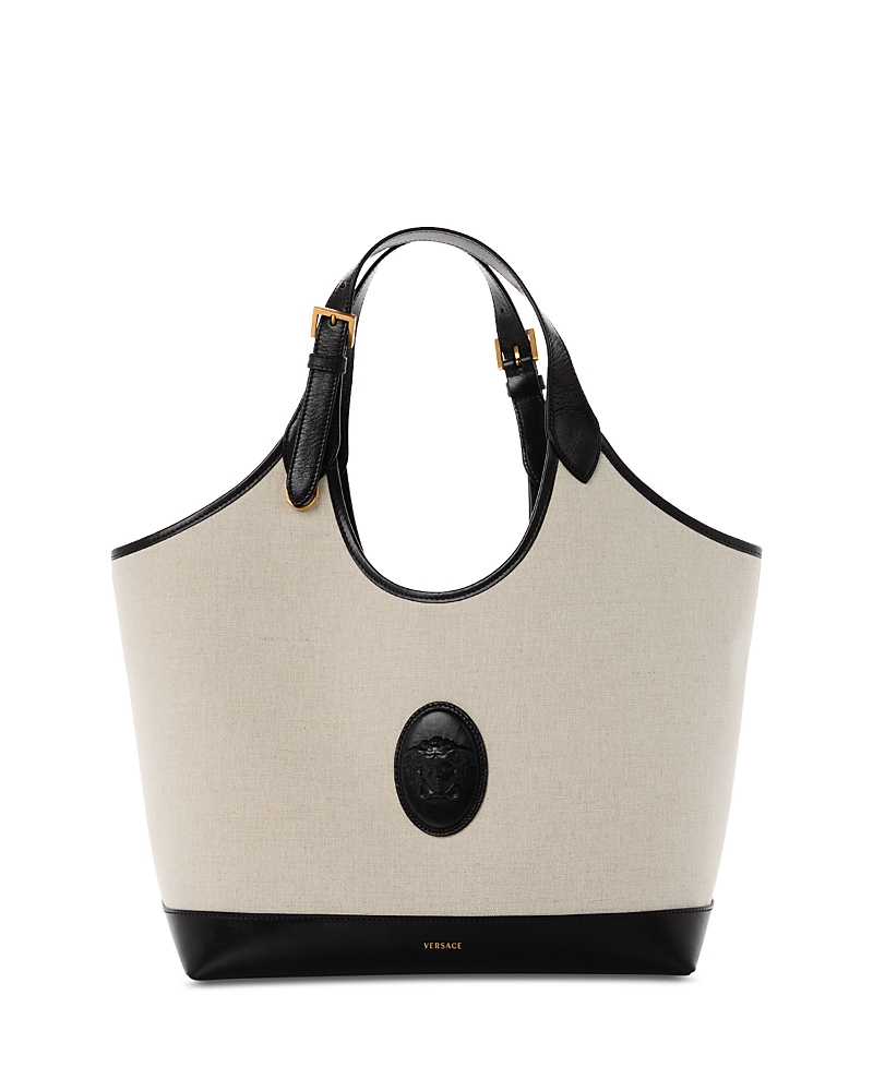 Versace Versace Fabric & Leather Large Tote