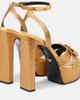 Versace Versace Gianni Ribbon 140 satin platform sandals - 2