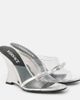 Versace Versace Gianni Ribbon 95 PVC wedge mules - 1