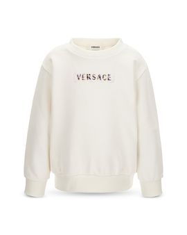 Versace Versace Girls' Beaded Logo Fleece Sweatshirt