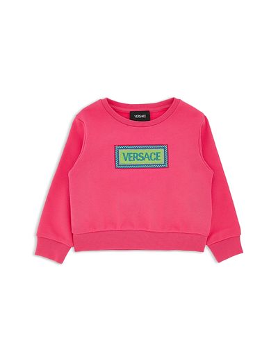 Versace Versace Girls' Electric Logo Embroidery Fleece Sweatshirt