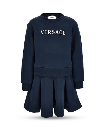 Versace Versace Girls' Embroidered Logo Fleece Dress