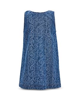 Versace Versace Girls' Greek Mosaic Denim Dress