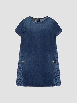Versace Versace Girl's Little Girl's & Girl's Denim Barocco Dress