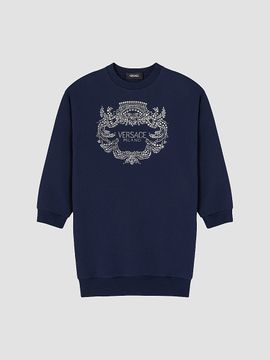 Versace Versace Girl's Little Girl's & Girl's Logo Fleece Sweatshirt Dress
