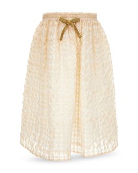 Versace Versace Girls' Organza Check Cloque Skirt