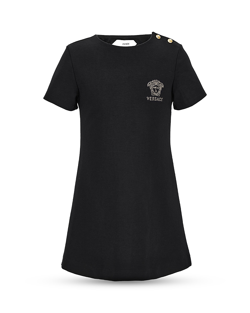 Versace Versace Girls' Punto Milano Embroidered Medusa Dress
