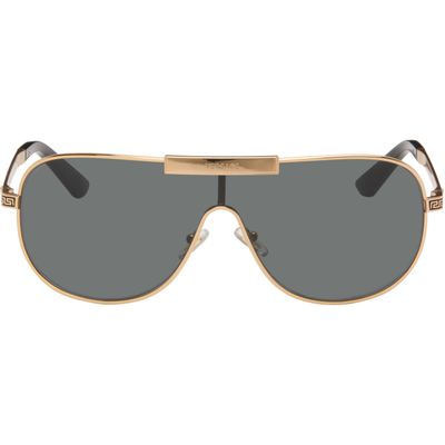 Versace Versace Gold Greca Aviator Sunglasses
