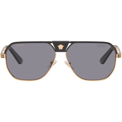 Versace Versace Gold Medusa Navigator Sunglasses