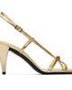 Versace Versace Gold Valentina Metallic Heeled Sandals - 1