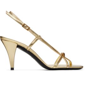 Versace Versace Gold Valentina Metallic Heeled Sandals