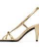 Versace Versace Gold Valentina Metallic Heeled Sandals - 3