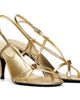 Versace Versace Gold Valentina Metallic Heeled Sandals - 4