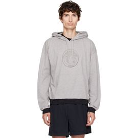 Versace Versace Gray Printed Cotton-Jersey Hoodie