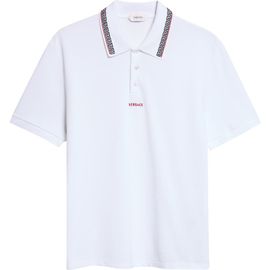 Versace Versace Greca Collar Cotton Piqué Polo