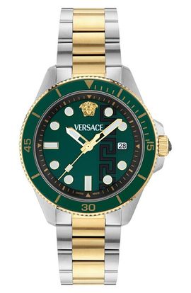 Versace Versace Greca Force Two-Tone Bracelet Watch, 42mm