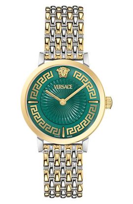 Versace Versace Greca Fortuna Two-Tone Bracelet Watch, 35mm