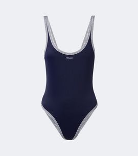 Versace Versace Greca logo embroidered swimsuit
