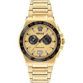 Versace Versace Greca Reaction Chronograph Goldtone Bracelet Watch, 43mm