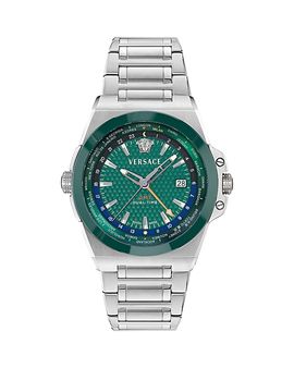 Versace Versace Greca Reaction Gmt Bracelet Watch, 41mm