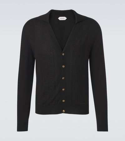 Versace Versace Greca silk and cotton cardigan