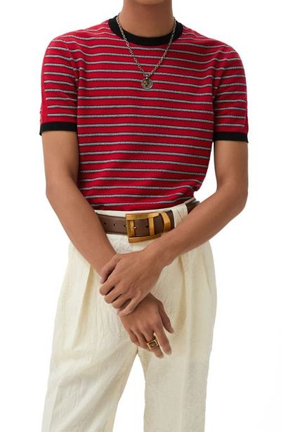 Versace Versace Greca Stripe Jacquard T-Shirt
