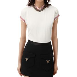 Versace Versace Greca Trim Stretch Cotton Jersey T-Shirt