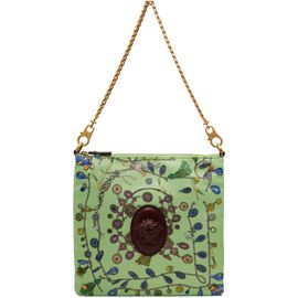 Versace Versace Green Cabine Printed Duchesse Bag