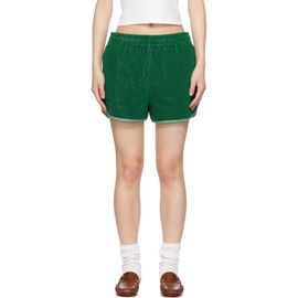 Versace Versace Green Cotton-Terry Jacquard Sweat Shorts