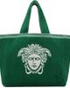 Versace Versace Green Cotton-Terry Jacquard Tote - 1