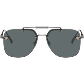 Versace Versace Gunmetal Medusa Pilot Sunglasses