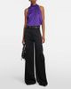 Versace Versace High-rise wide-leg satin cargo pants - 2