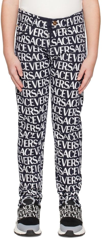 Versace Versace Kids Black Allover Jeans