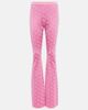 Versace Versace La Greca jacquard silk-blend flared pants - 1