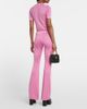 Versace Versace La Greca jacquard silk-blend flared pants - 3