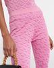 Versace Versace La Greca jacquard silk-blend flared pants - 4