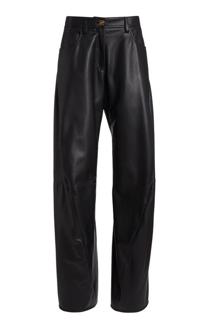 Versace Versace La Vacanza Leather StraightLeg Pants