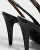 Versace Versace Lamb Leather Sling Back Heels Black/Vibrated Gold - 4