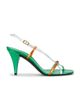 VERSACE VERSACE Laminated Leather Strappy Sandal - 1