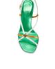 VERSACE VERSACE Laminated Leather Strappy Sandal - 4