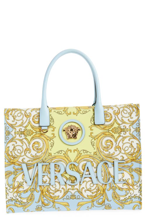Versace Versace Large La Medusa Print Canvas Tote