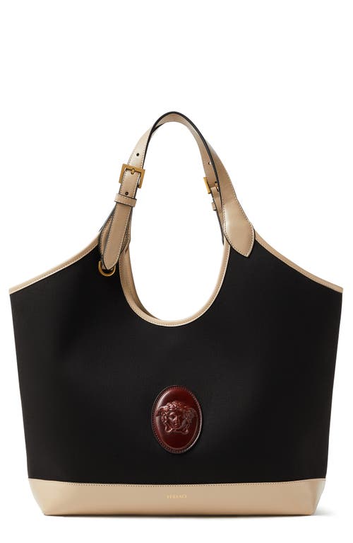 Versace Versace Large Rivière Canvas & Leather Tote