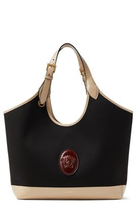 Versace Versace Large Rivière Canvas & Leather Tote