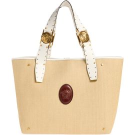 Versace Versace Large Rivière Woven Raffia Tote