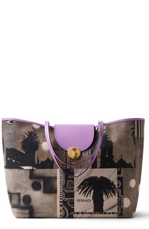 Versace Versace Large Sunset Canvas & Leather Tote